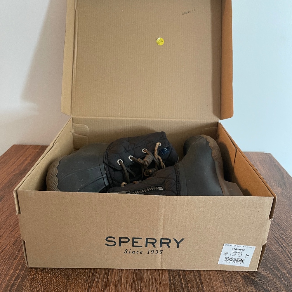 Like-New | Black Mid-Calf Sperry Boots | Size 7